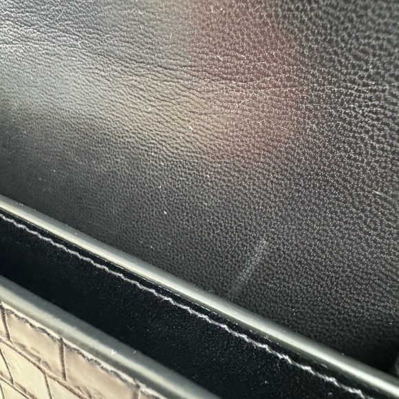 Authentic Saint Laurent Gaby YSL Envelope Croc-Embossed Satchel Bag - Picture 10 of 17